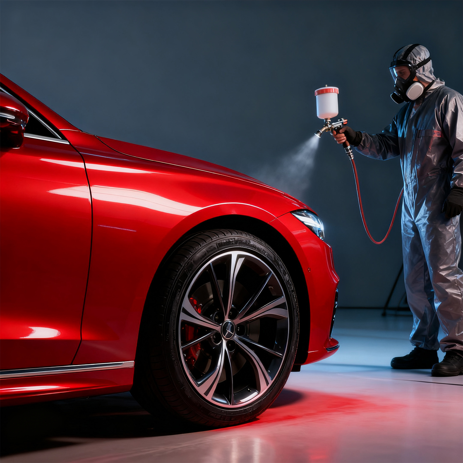 Refinish Car Paint professional automotive paint designed for application and excellent adhesion on various car body panels X09 Glitter Red Silver