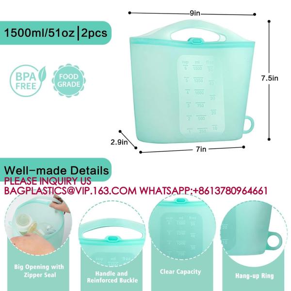 Silicone Microwave Sterilizer Bag Breast Pump Sterilizer Bags Pacifiers, Steam Sterilizer