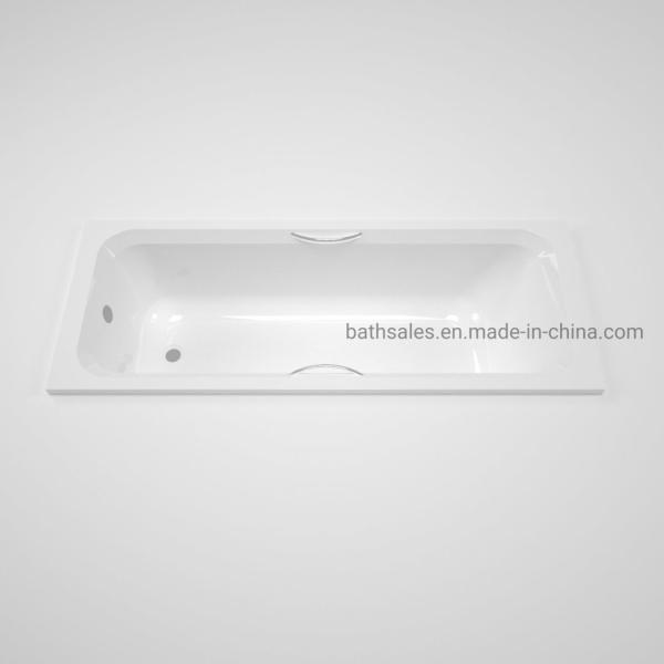 Rectangle Acrylic Bathtub with Handles and Color Africa Simple Drop Built-in Structure