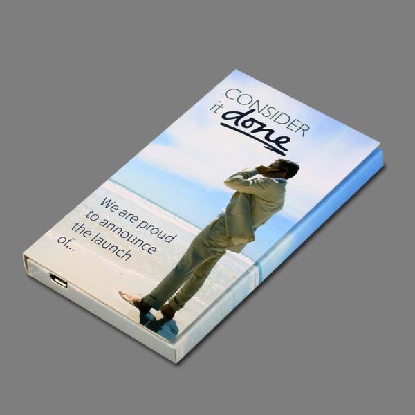 Customized 7 Inch Digital Video Brochure , Recharge Battery Video Direct Mail