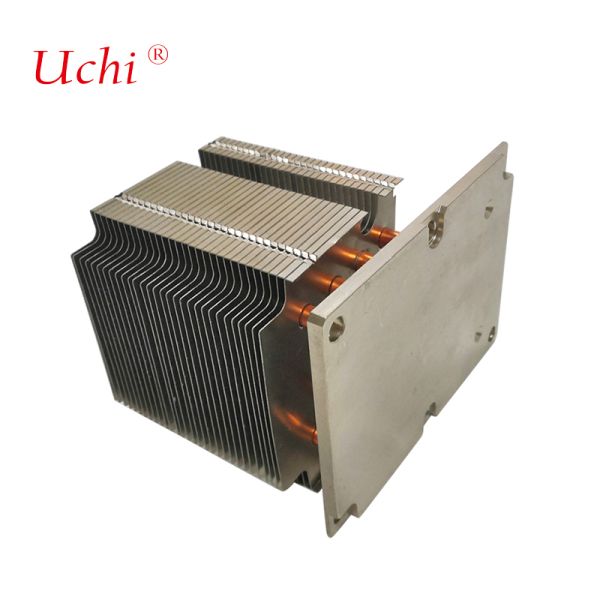 Aluminum Buckle Fin Heat Sink Stacked Active CPU Cooler for Server Optical