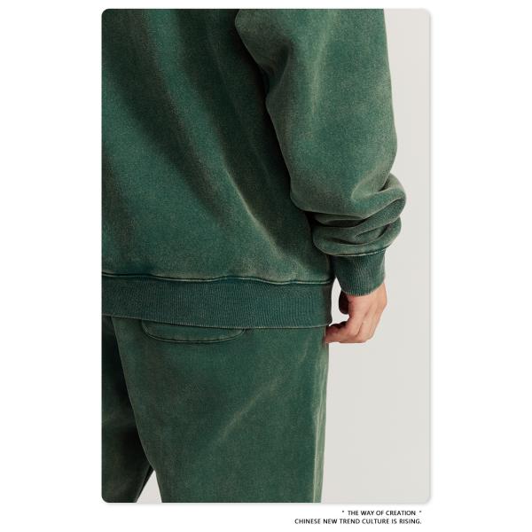 Oversized Crewneck Sweatshirt Womens Unisex Plain Embroidery Printing Acid Wash Blank 100% Cotton