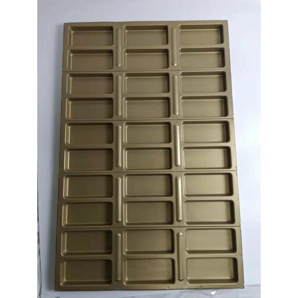 PTFE 0.8mm 920x600x33.5mm Industrial Baking Pan Gold Cookie Sheet