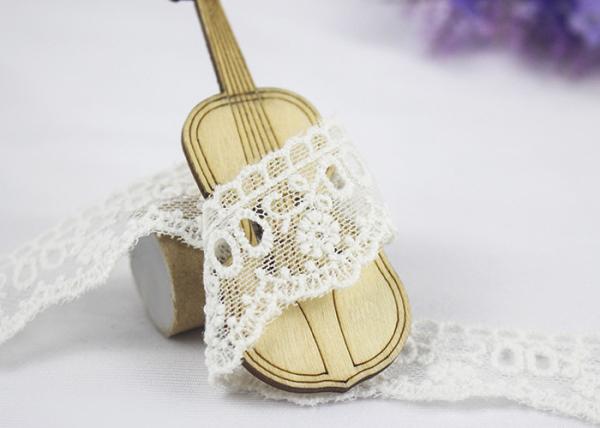 Guarnição de nylon de seda do laço do casamento do ilhó do leite para o vestuário, fita bordada floral do laço