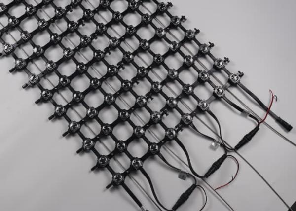 Écran LED en filet étanche extérieur P62.5, léger, fin et flexible, pour l'éclairage de façade média