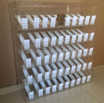 50 Pushers Clear Acrylic Frame Tobacco Display Case For Retail Store Tabletop