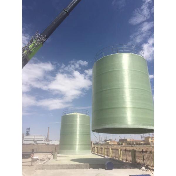 Cylindrical Frp Vertical Mixing Tank Liquid Alkali Resistant Harmless Treatment