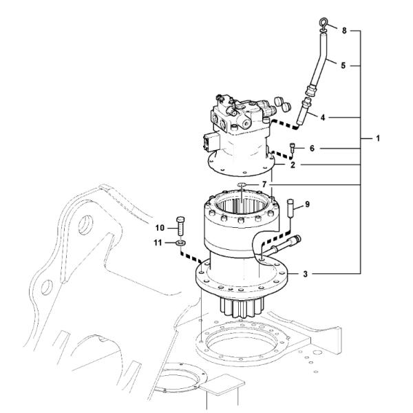 14552686 Swing Reduction Gear Volvo EC200B EC210B Swing Motor Unit