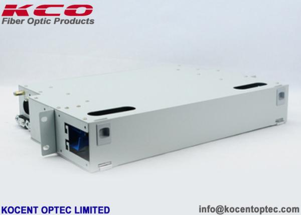 Steel 24FO Fiber Optic Distribution Box , 24 Core 19'' Fiber Terminal Patch Panel