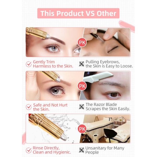 150mAh 60 Minutes 15mm 0.2W LED Eyebrow Trimmer Pen