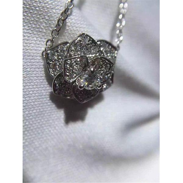 Luxury jewe factory Rose diamond  Necklace 18k gold  white gold yellow gold rose gold diamond Necklace