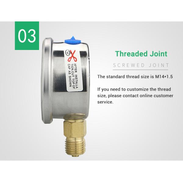 50mm Pressure Indicator Small Liquid Filled Pressure Gauge for Industrial Applications