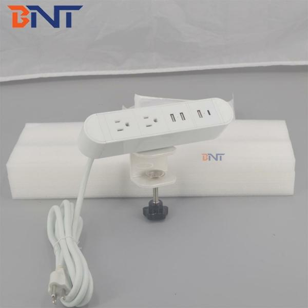 BNT outstnading Simplicity on table socket with USB-C clamped on edage  of the table desktop  socket for conference room