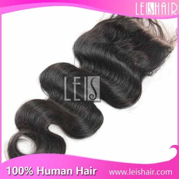 top quality virgin hair body wave lace closure 4*4