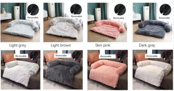 Manufacture Personalized Soft Plush Pet Sofa Couch Protector Cover Cat Dog Premium bed For Furniture