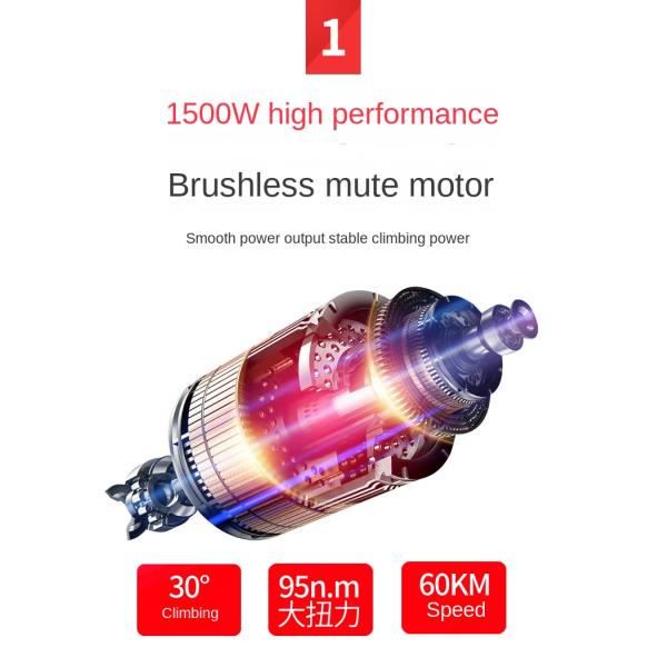 48V 1000W Electric Motorbike for Adults 14 Inch High Speed Electric Motorcycle Scooter