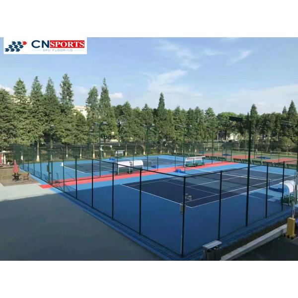 Liquid Painting Silicon PU Coating Rubber Sports Court Flooring