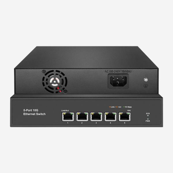 74.4Mpps Rack Mountable 5 RJ45 10G Unmanaged Switch With Internal Power Supply