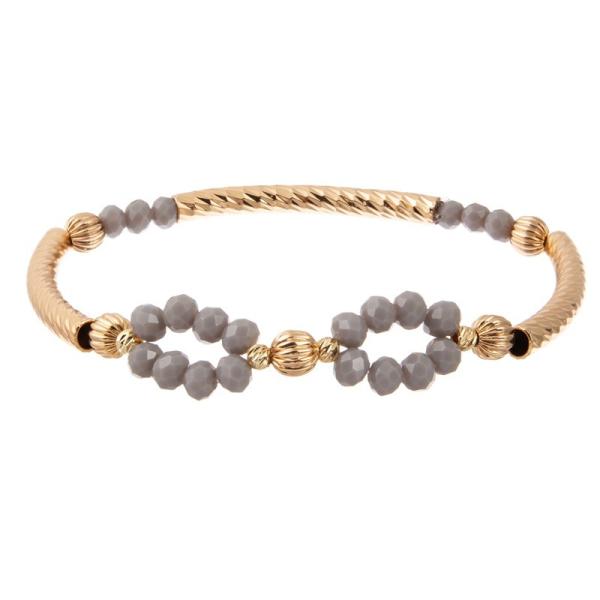 Affordable Infinite Handmade Adjustable Beaded Bracelet Gold Plated For Party