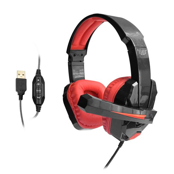 Usb estereofônico dos fones de ouvido do jogo de 3.5mm sobre auriculares prendidos orelha do computador para o PC ps4 do xbox com o fones de ouvido do jogo da luz do rgb