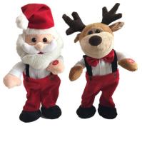 Peluche de vente chaude de 2023 chant en gros et danse l'homme de Noël pour Noël