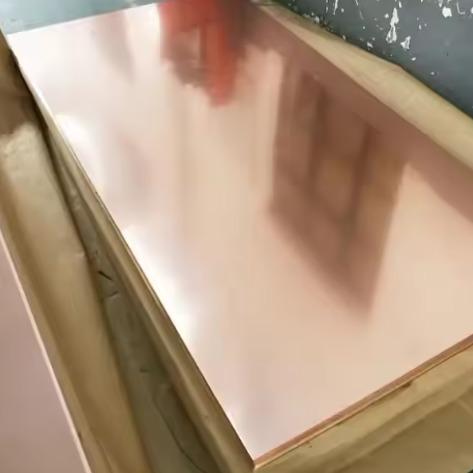 1000 X 2000mm Decorative Copper Sheets Red Rectangular T2 High Corrosion Resistance