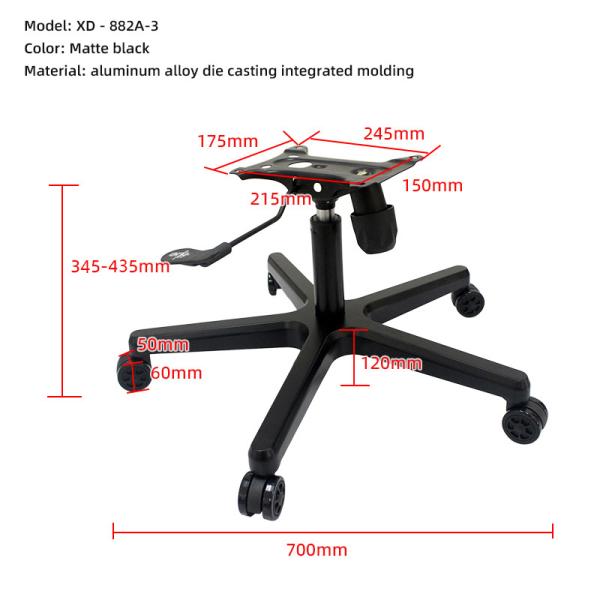 Modern Office Swivel Chair Metal Base Durable Aluminum Chair Base