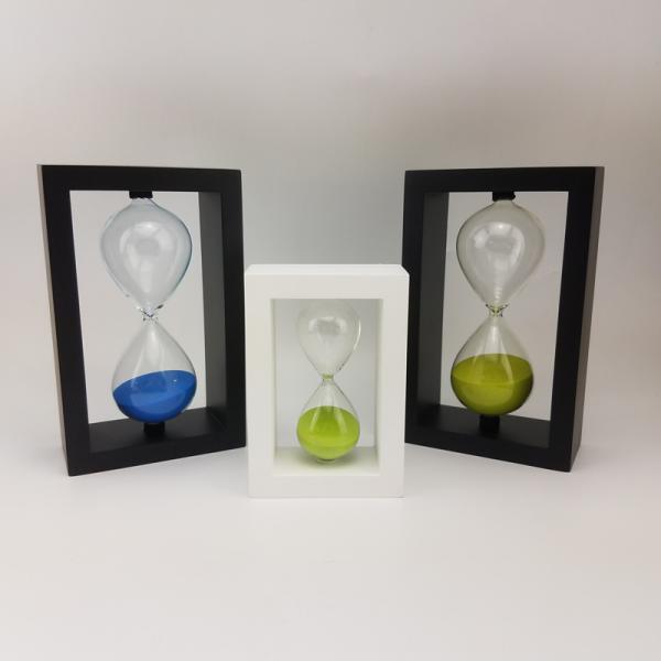 Decorative Wooden Hourglass Sand Timer 10 15 30 Minute For Business Gifts