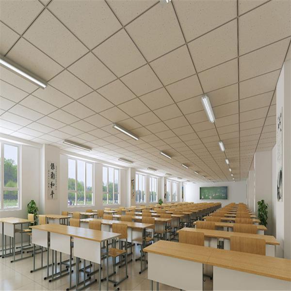 Mineral Fiber Acoustic Soundproof Ceiling Heat Reduction Fire Resistant