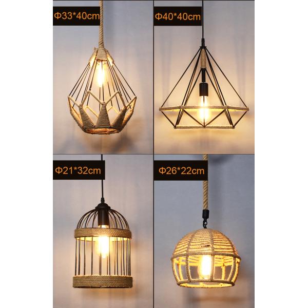 Vintage Pendant Lamp E27  Rope Iron Lampshade For Bar Shop/Coffee House Loft pendant lamp(WH-VP-247)