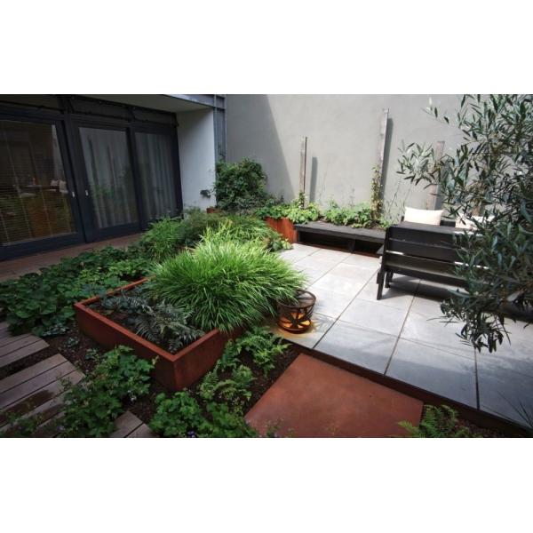 SGS  Farmhouse Rectangular Outdoor Metal Planter Raised  Garden Bed For Vegetable