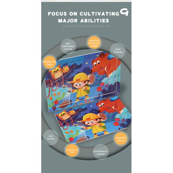 Wholesale 30 Piece Jigsaw Puzzle Children Multiple Themes Education Enlighten Wooden Puzzle Toy