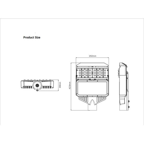 SGS Commercial Exterior LED Lights 6063# Gray Silver Color Anodized / Polished / Power Coating
