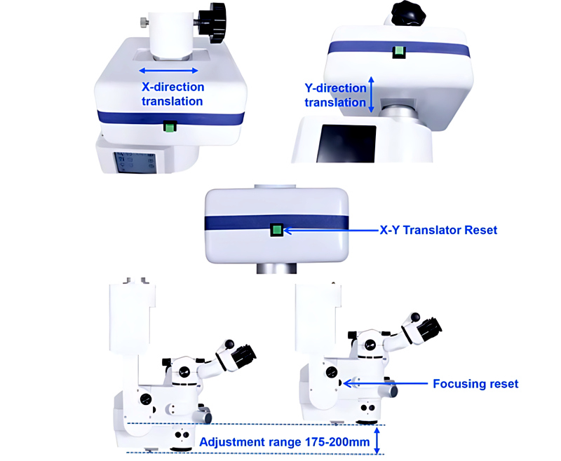 Dual Head A41.1935 Ophthalmology Operating Microscope Motor Zoom 4.5x~27.3x 14 Function Foot Switch 4'' Touch Screen