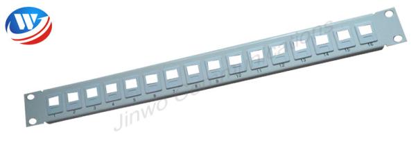 16 Port Horizontal Cable Manager Cold Rolled Steel Structured Wiring Patch Panel
