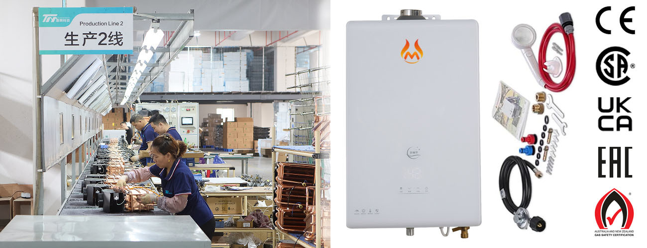 13L Forced Exhaust Gas Water Heater On Demand Custom Standard Noise Reducing