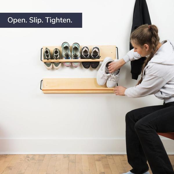 Customized Logo Acceptable Modern Wall Mounted Shoe Rack for All-Season