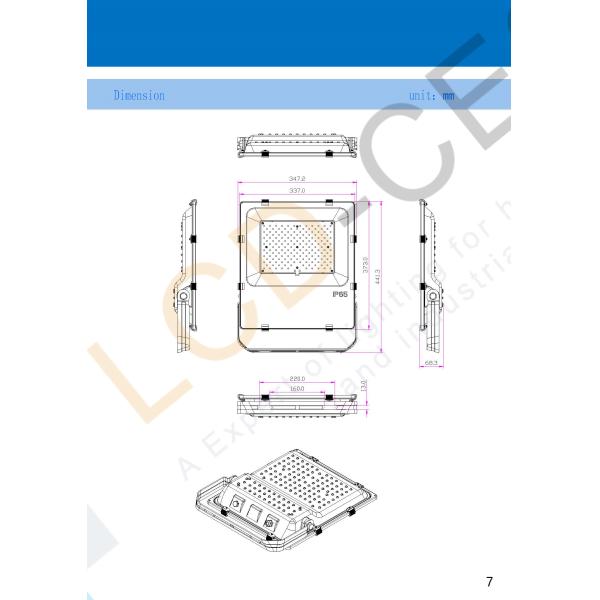 150W IP65 4000K Industrial Outdoor LED Flood Lights