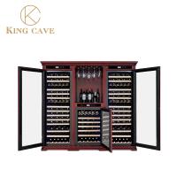 Low Noise Electric Wood Wine Cooler With Embraco Compressor And LED Lights