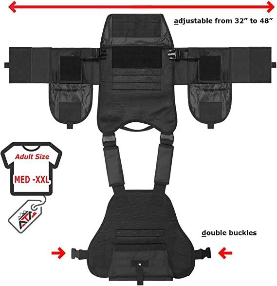 Plate Carrier Tactical Vest Molle Quick Release With Magazine Pouches Attachments 3D Mesh 34