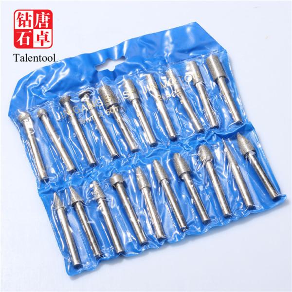 Electroplated Diamond Burr Bits High Drilling Speed With Smooth Cutting Surface