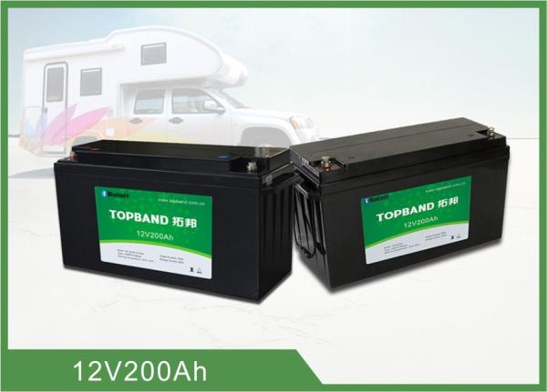 Low Self Discharge RV Camper Battery Lifepo4 12V 200Ah For Touring Car / Mobile Travel Trailer
