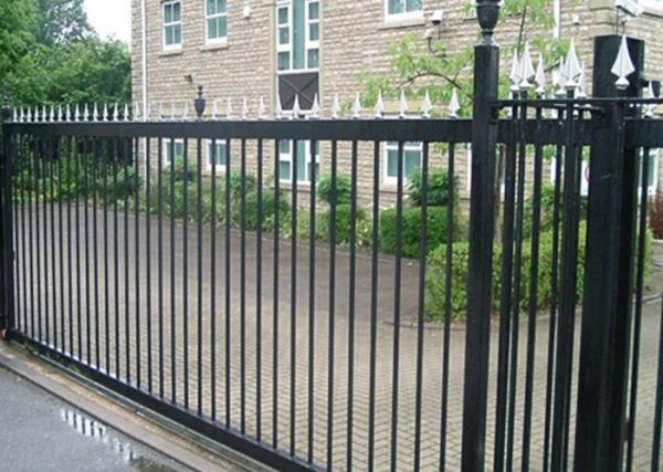Industry Zone Spear Top Electric Sliding Gates For Driveways , High Levels Security
