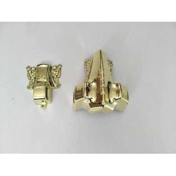 Funeral Furniture Coffins And Caskets Accessories Gold Corner With PP Plastic
