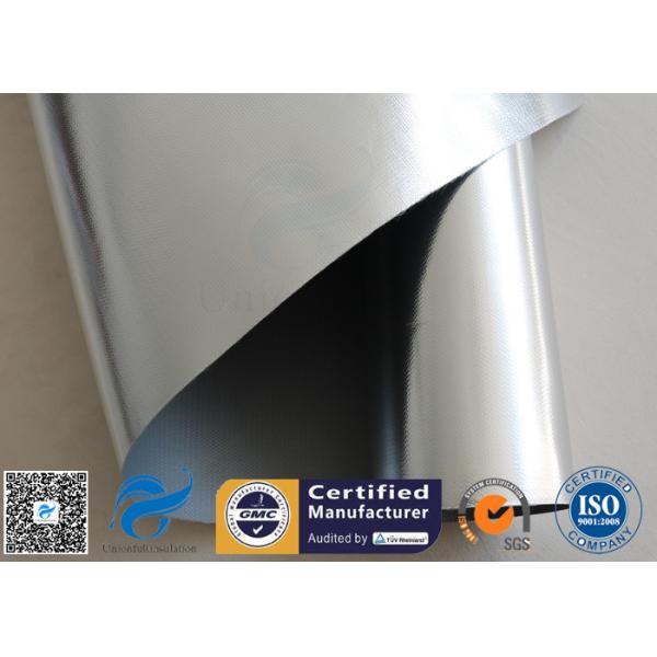 0.5mm Silicone Silver Coated Fabric / Aluminium Foil Fiberglass Cloth
