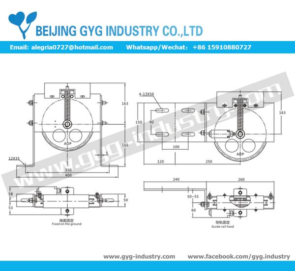 TENSION DEVICE GX-100H  ELEVATOR SAFETY PARTS,  SHEAVE DIAMETER 200MM