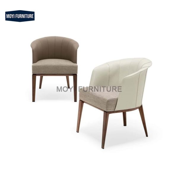 Nordic Cream Style Solid Wood Dining Chair Light Luxury Home Living Room Leisure Chair