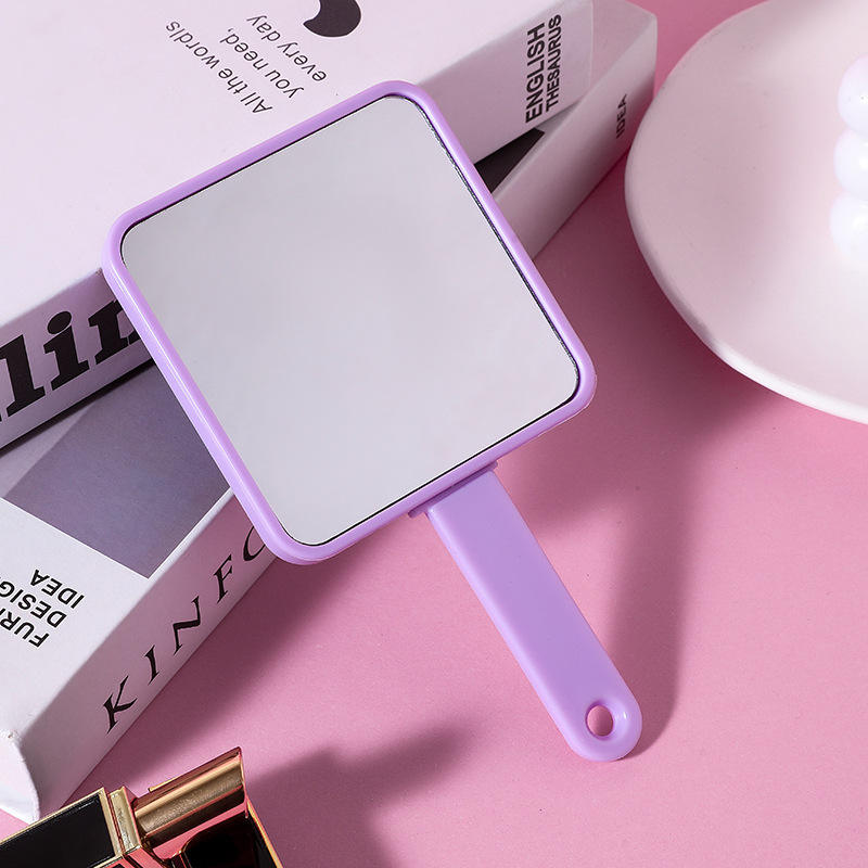 Plastic Sublimation Hand Mirror With Hair Comb Custom Cosmetic Makeup Portable Pocket Mirror