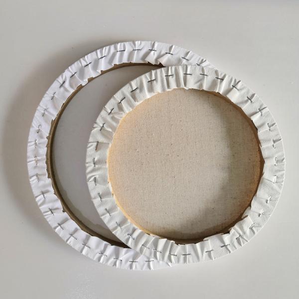 Custom Size Round Stretched Canvas Board with MDF Frame Waterproof and 1.5cm Thickness for Oil Acrylic Paints