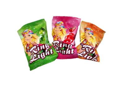 Multicolor Hard Flash Light Up Candy With Diamond Ring Shape Fruit Flavor